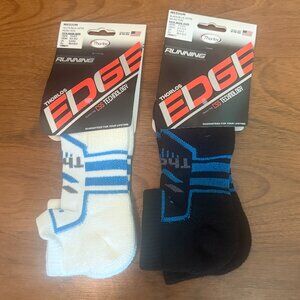 THORLOS EDGE COURT LOT OF 2 MICRO MINI RUNNING SOCKS UNISEX MEDIUM ATHLETIC NEW